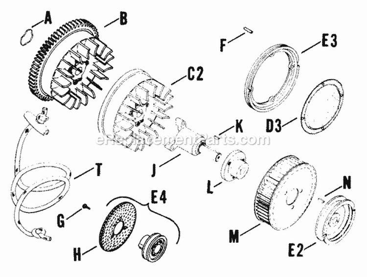 Page N Diagram and Parts List for K161-281060  Kohler Engine