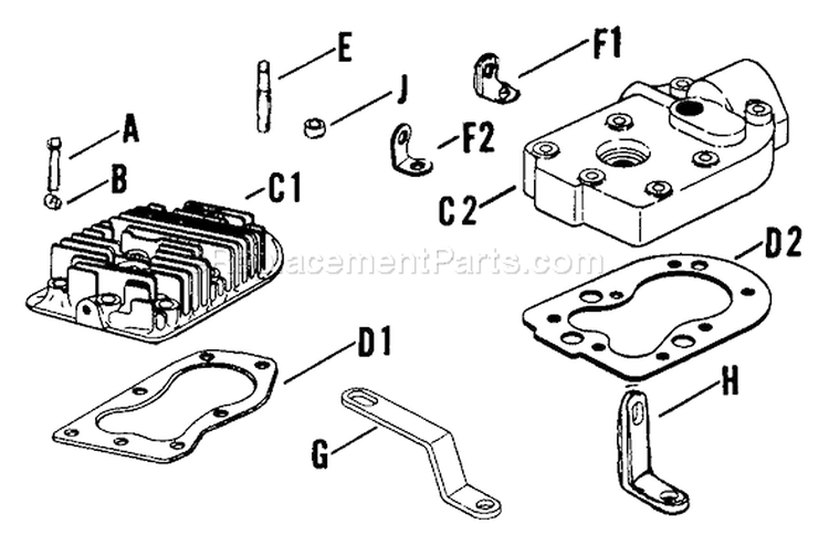 Page J Diagram and Parts List for K161-28469  Kohler Engine