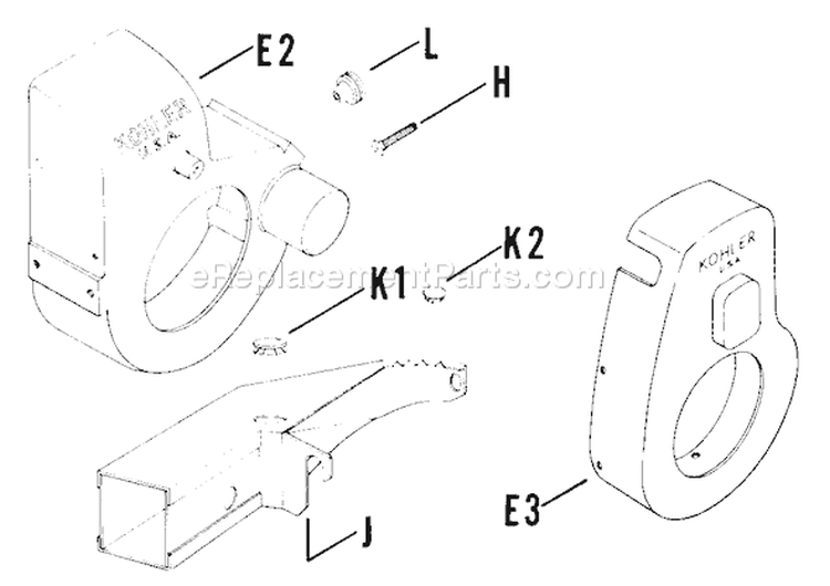 Page B Diagram and Parts List for K161-28469  Kohler Engine