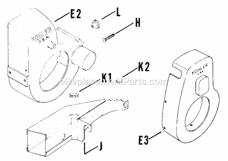 Page C Diagram and Parts List for K161-4168H  Kohler Engine