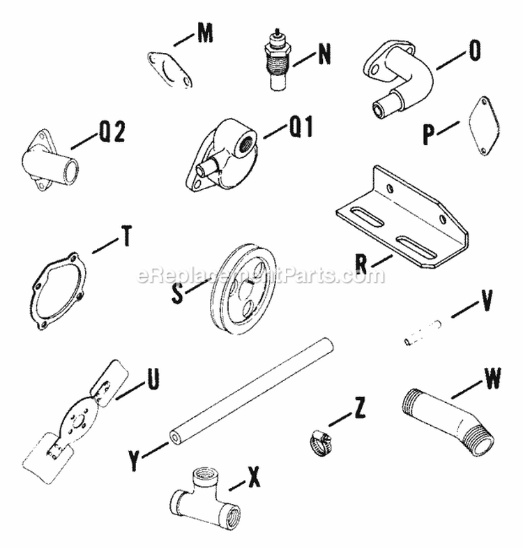 Page D Diagram and Parts List for K161-4168H  Kohler Engine