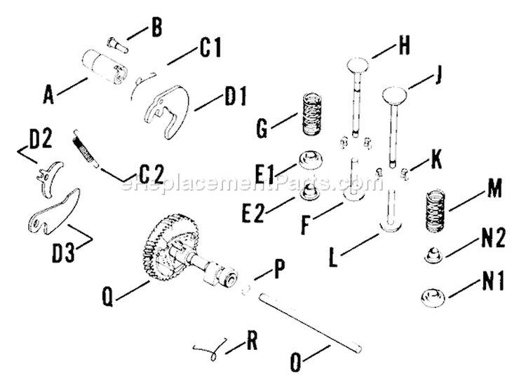 Page D Diagram and Parts List for K161-28469  Kohler Engine