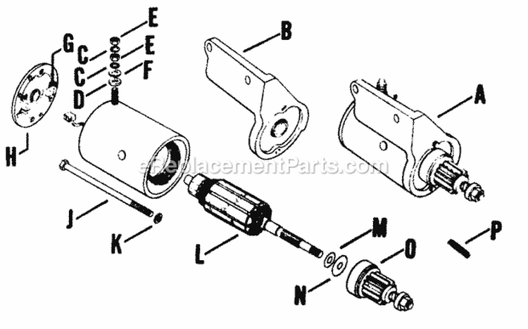 Page M Diagram and Parts List for K161-42619H  Kohler Engine