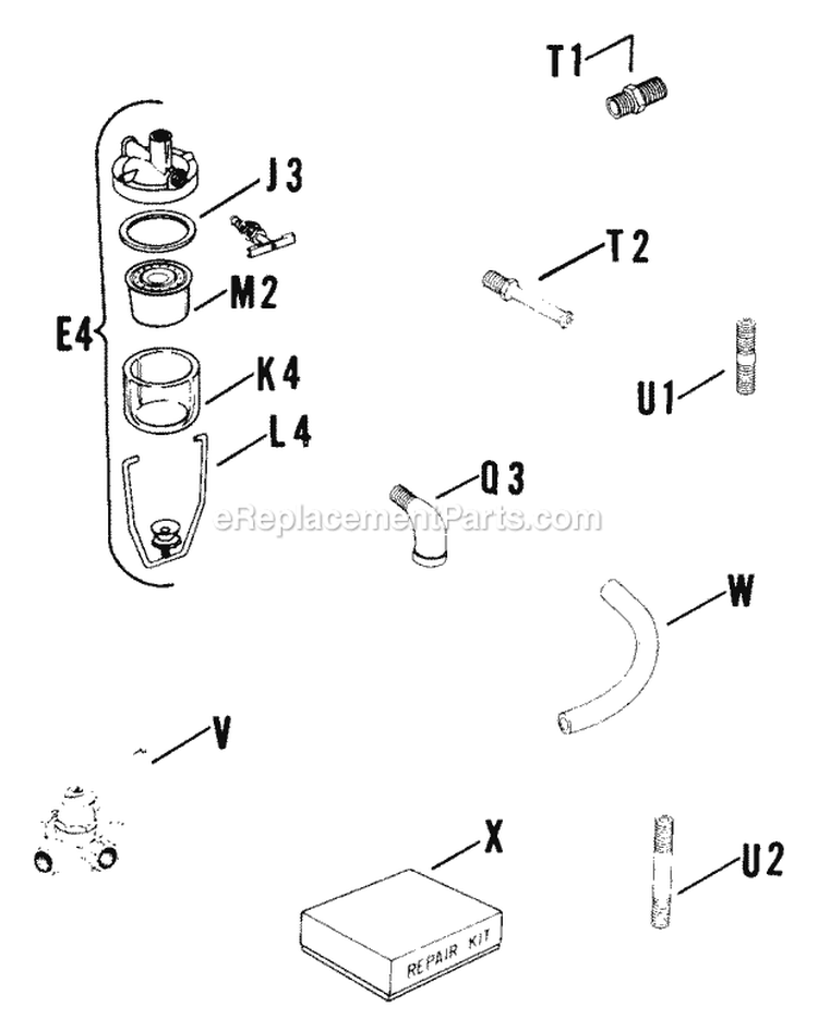 Page P Diagram and Parts List for K161-281060  Kohler Engine