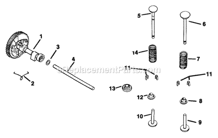 Page D Diagram and Parts List for K181-301000  Kohler Engine