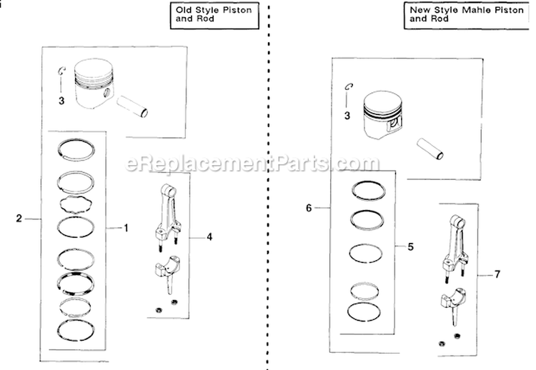 Piston_And_Rod Diagram and Parts List for K181-30795  Kohler Engine
