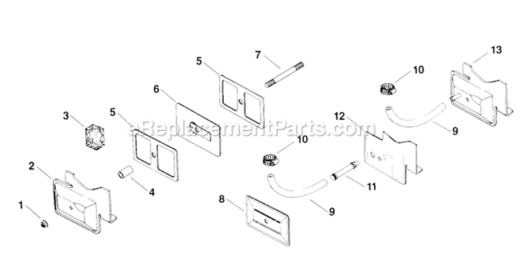 Breather_And_Vent Diagram and Parts List for K181-30795  Kohler Engine