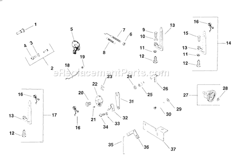 Page P Diagram and Parts List for K181-30287  Kohler Engine