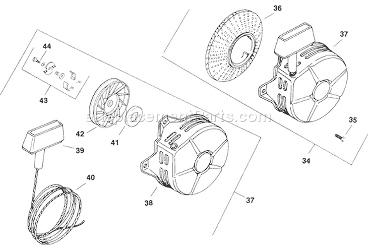 Page V Diagram and Parts List for K181-30282  Kohler Engine