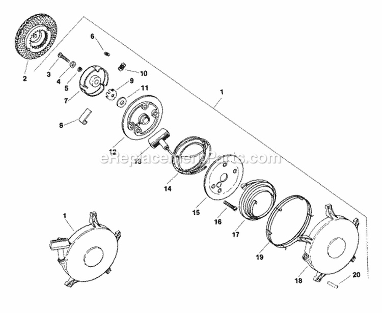 Page X Diagram and Parts List for K181-14317  Kohler Engine