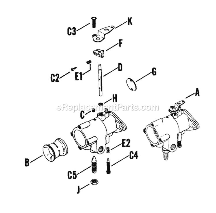 Page O Diagram and Parts List for K241-46709  Kohler Engine