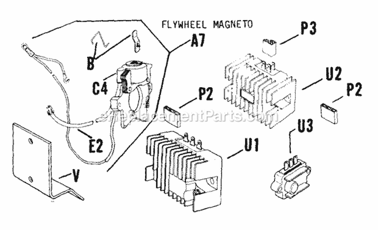 Page E Diagram and Parts List for K241-46720  Kohler Engine