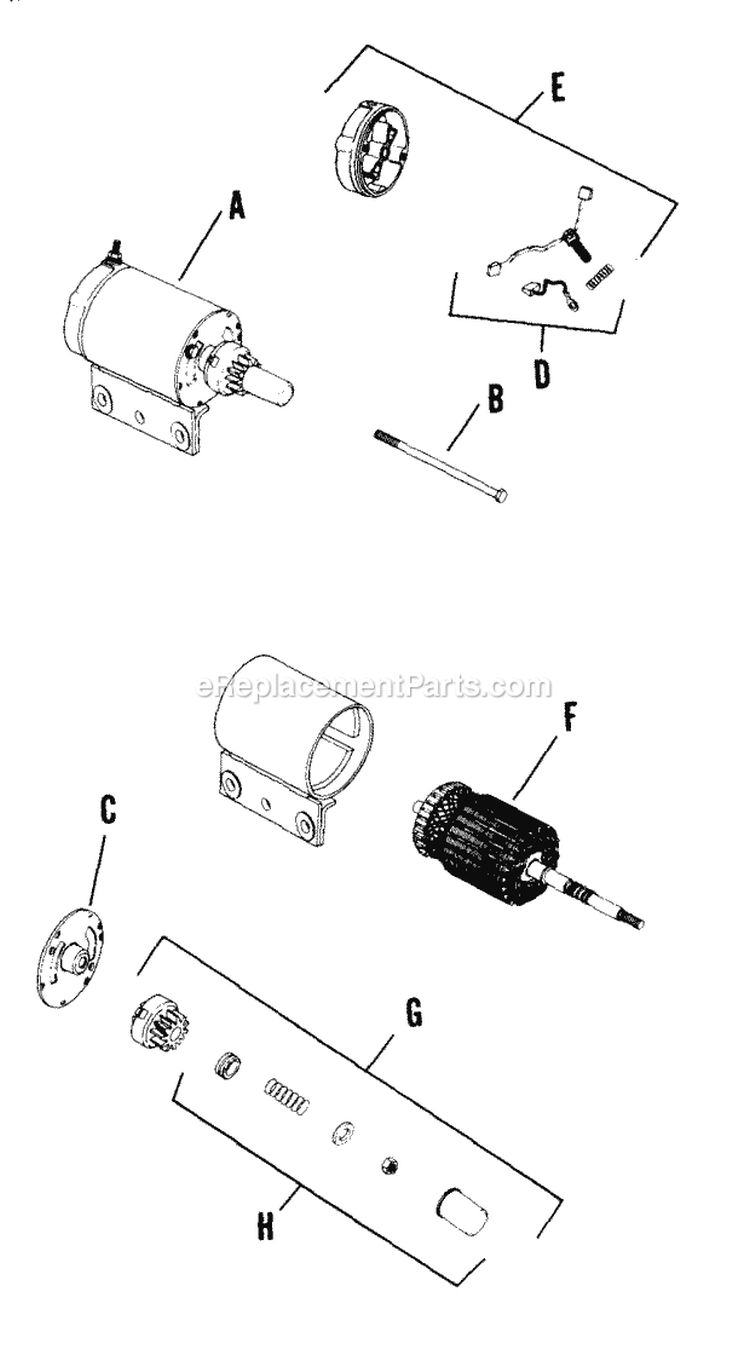 Page T Diagram and Parts List for K241-46720  Kohler Engine