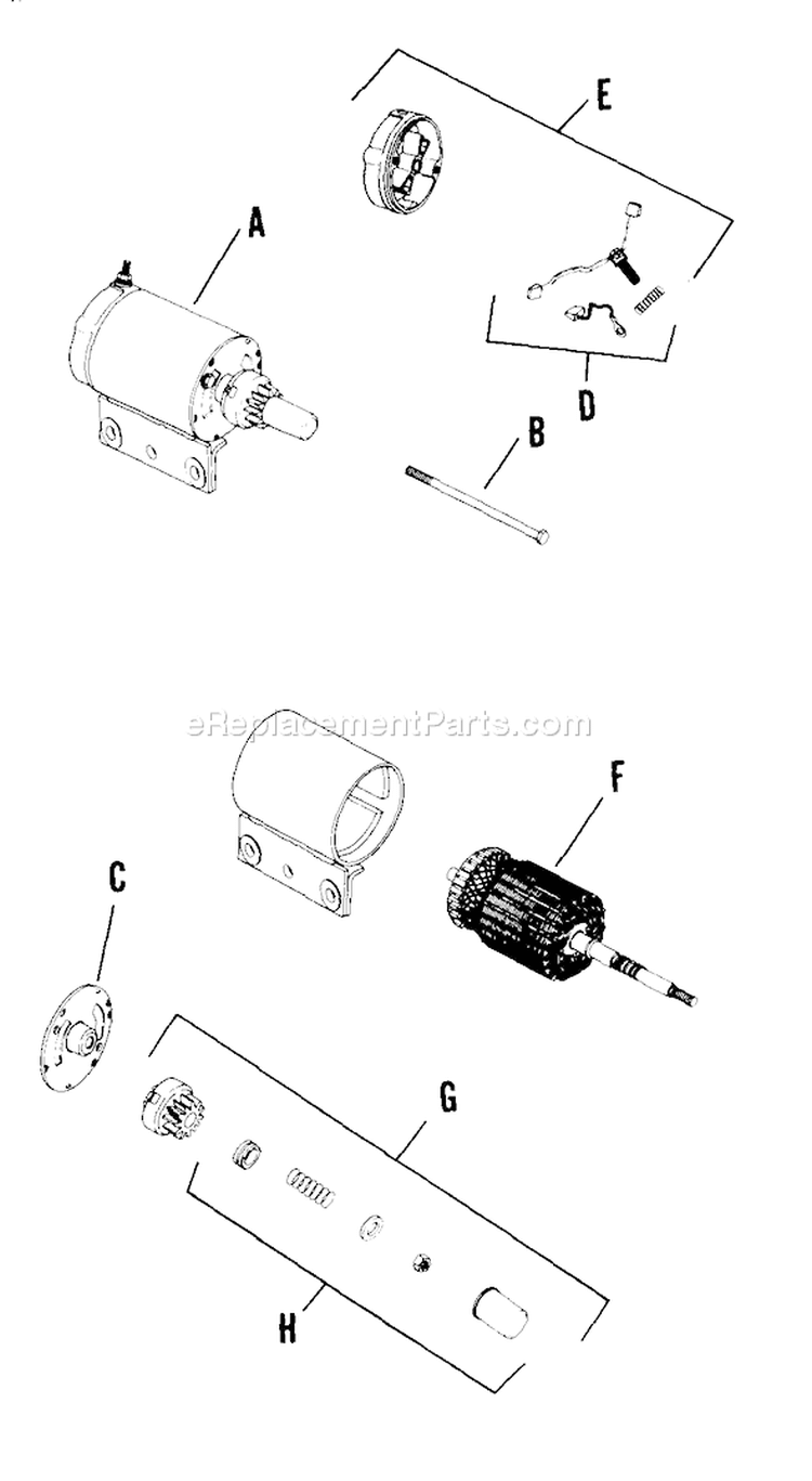 Page W Diagram and Parts List for K241-46740  Kohler Engine