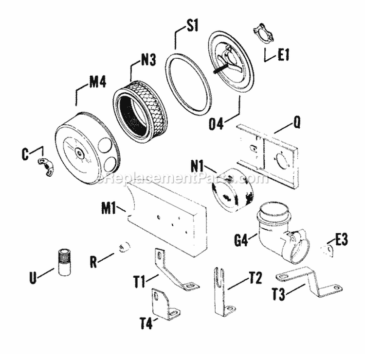 Page B Diagram and Parts List for K241-4602  Kohler Engine