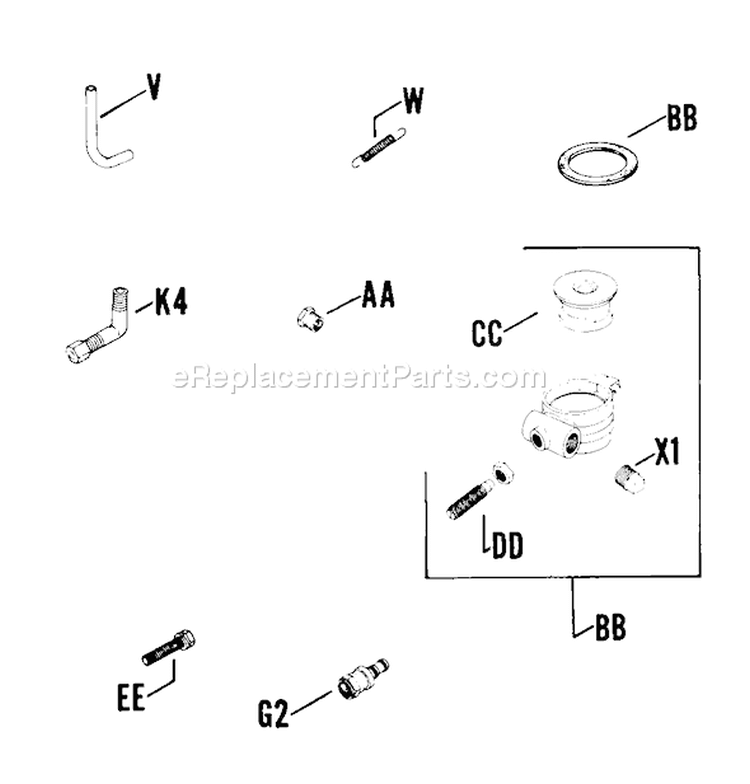 Page L Diagram and Parts List for K241-46322  Kohler Engine