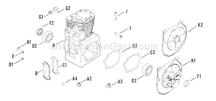 Page N Diagram and Parts List for K241-46322  Kohler Engine