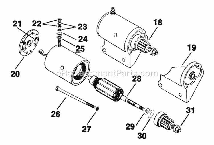 Page Y Diagram and Parts List for K301-47606  Kohler Engine