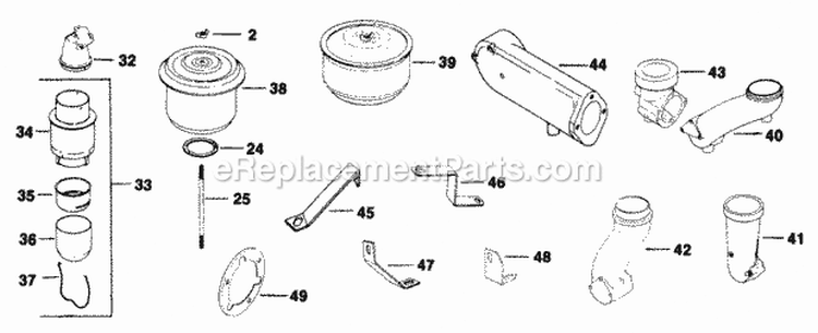 Page A Diagram and Parts List for K301-47714  Kohler Engine