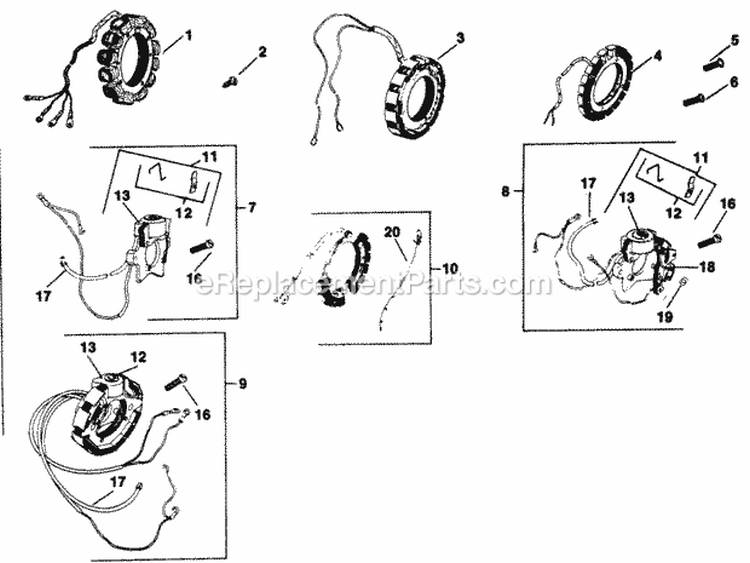 Page D Diagram and Parts List for K301-47641  Kohler Engine