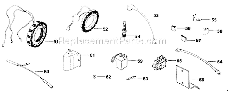 Page E Diagram and Parts List for K301-47830  Kohler Engine