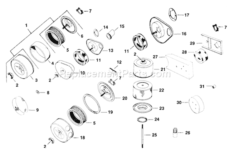 Page A Diagram and Parts List for K301-47830  Kohler Engine