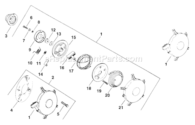 Page V Diagram and Parts List for K301-47830  Kohler Engine