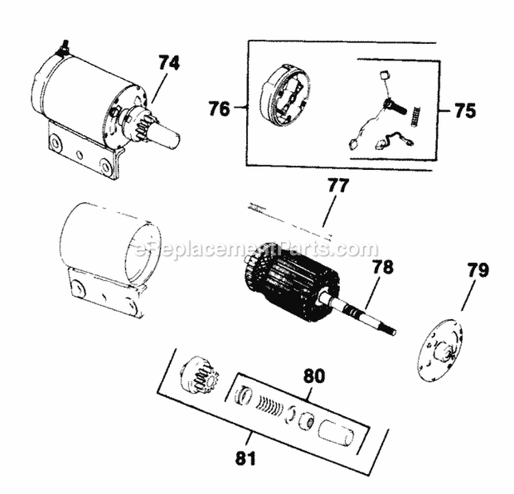 Page O Diagram and Parts List for K301-47641  Kohler Engine