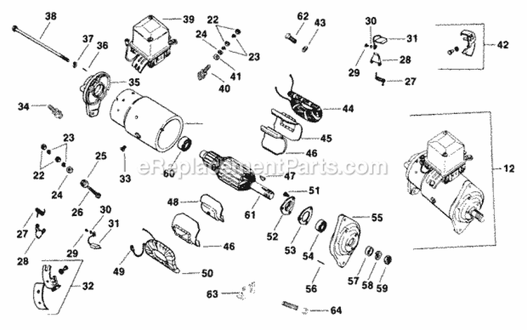 Page V Diagram and Parts List for K301-47641  Kohler Engine