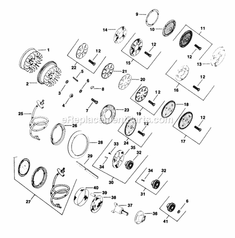 Page W Diagram and Parts List for K301-47641  Kohler Engine