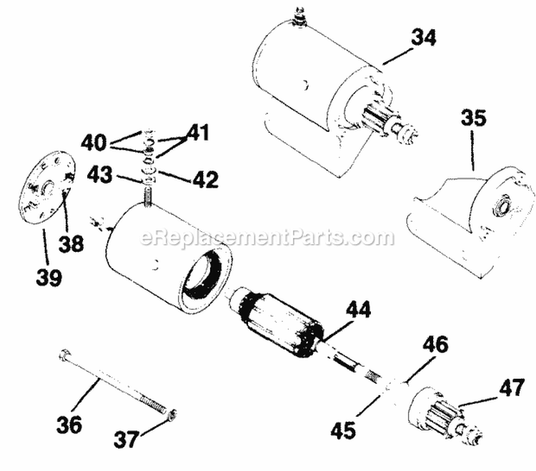 Page J Diagram and Parts List for K321-60122A  Kohler Engine