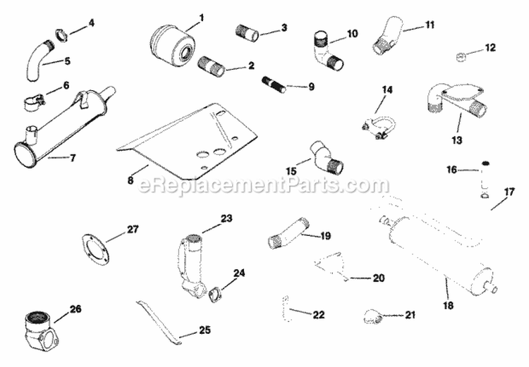 Page K Diagram and Parts List for K321-60124B  Kohler Engine