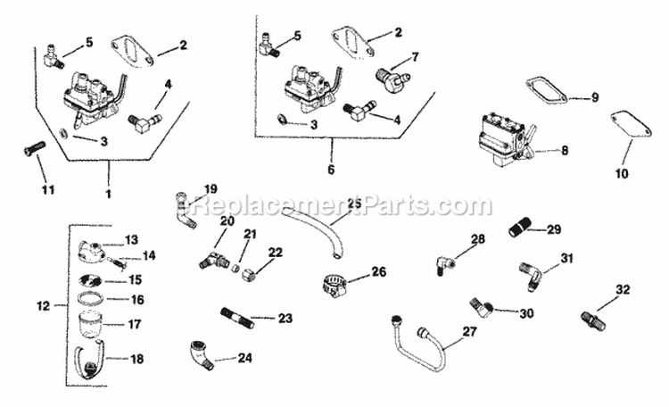 Page N Diagram and Parts List for K321-60122A  Kohler Engine