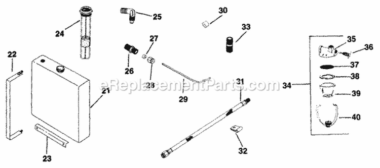 Page M Diagram and Parts List for K301-47148  Kohler Engine