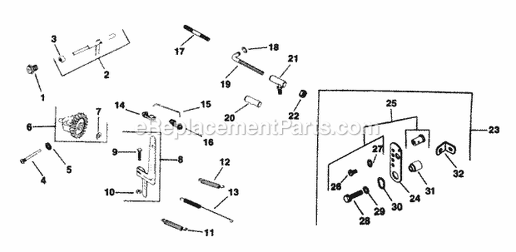 Page P Diagram and Parts List for K321-60122A  Kohler Engine
