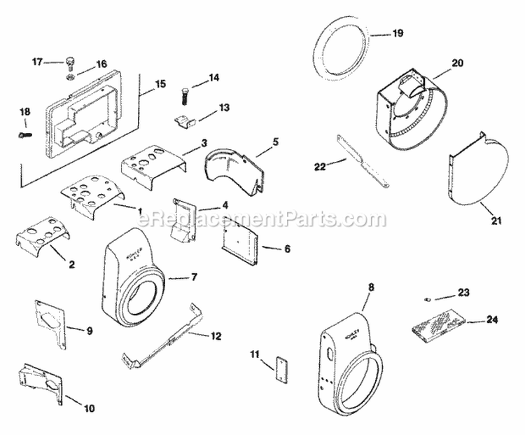 Page B Diagram and Parts List for K321-60122A  Kohler Engine