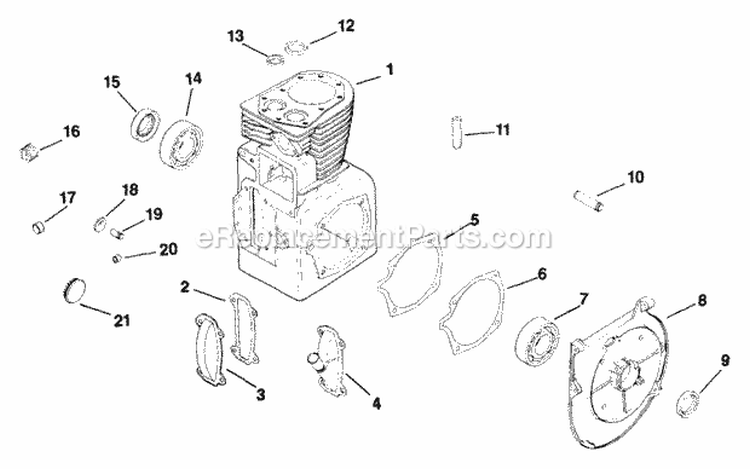 Page F Diagram and Parts List for K321-60122A  Kohler Engine