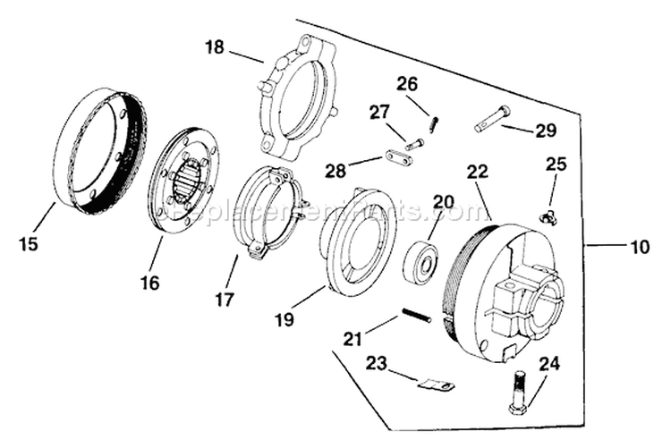 Page D Diagram and Parts List for K321-6025  Kohler Engine