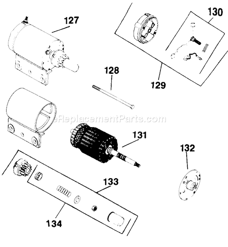 Page K Diagram and Parts List for K321-60320  Kohler Engine
