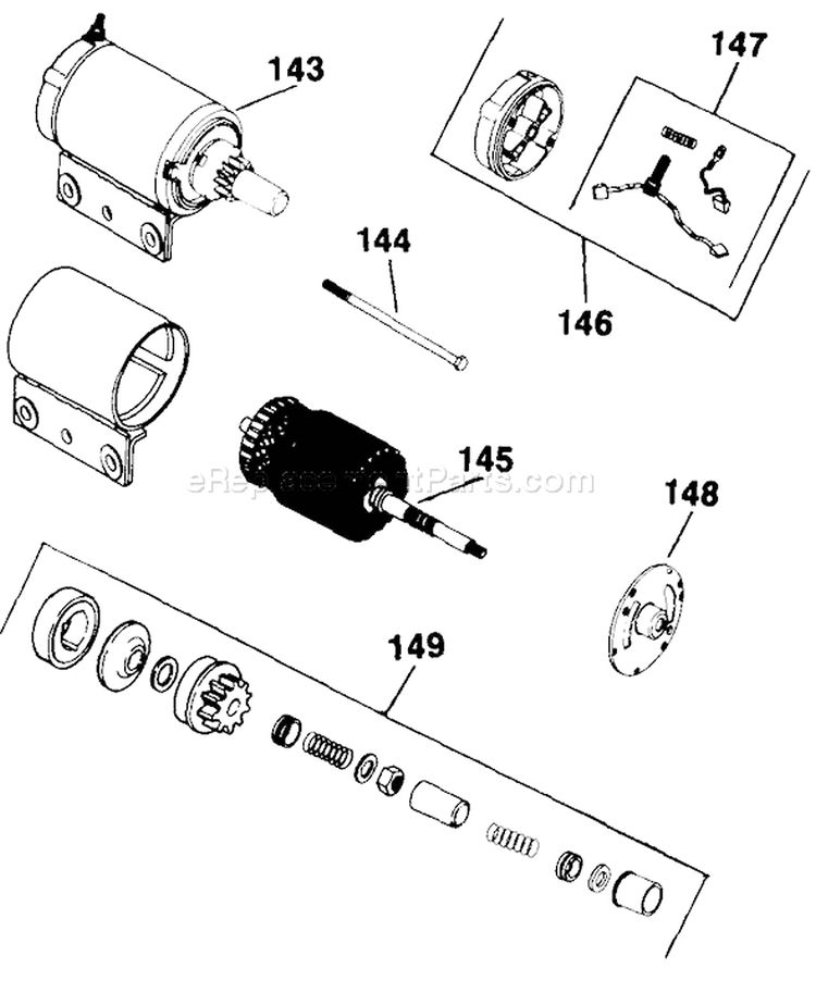 Page J Diagram and Parts List for K321-60117  Kohler Engine