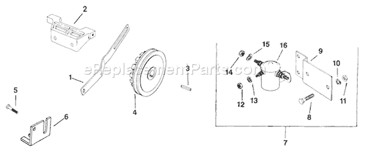 Page J Diagram and Parts List for K321-60112  Kohler Engine
