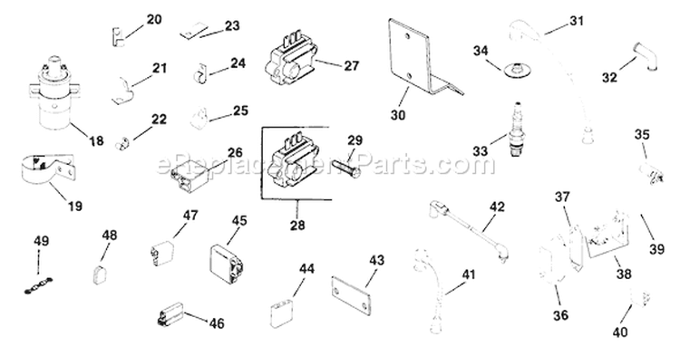 Page V Diagram and Parts List for K321-60112  Kohler Engine