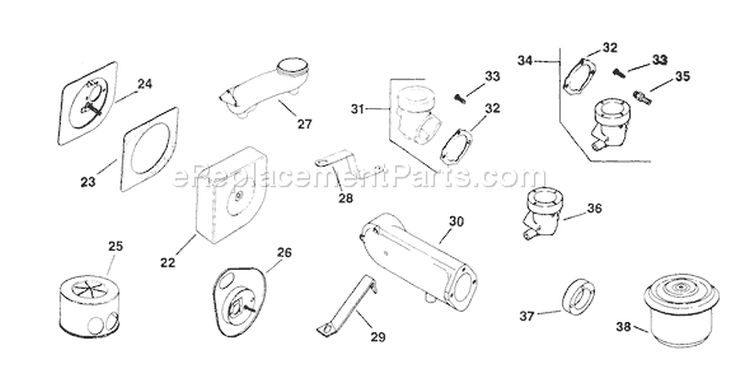 Page A Diagram and Parts List for K341-71278  Kohler Engine