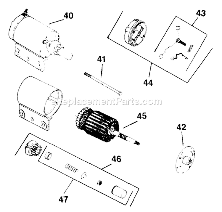 Page K Diagram and Parts List for K341-71109  Kohler Engine