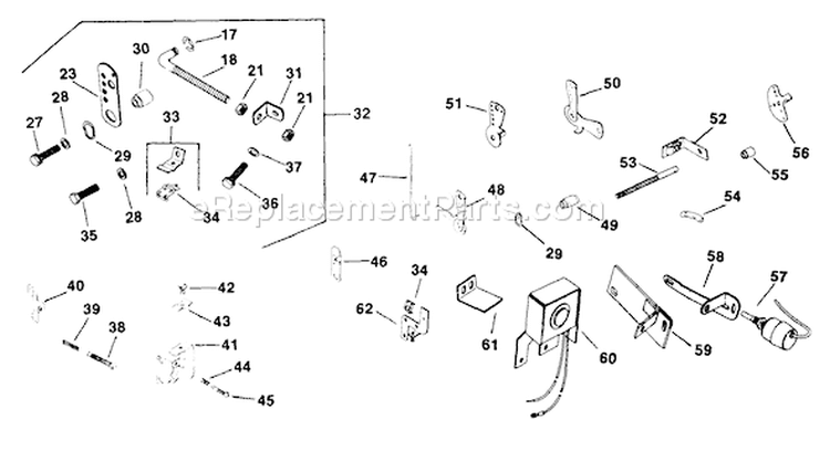 Page M Diagram and Parts List for K341-71332  Kohler Engine