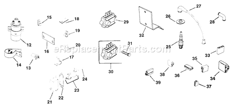 Page O Diagram and Parts List for K341-71332  Kohler Engine