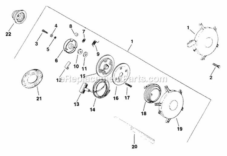 Page U Diagram and Parts List for K341-71375  Kohler Engine