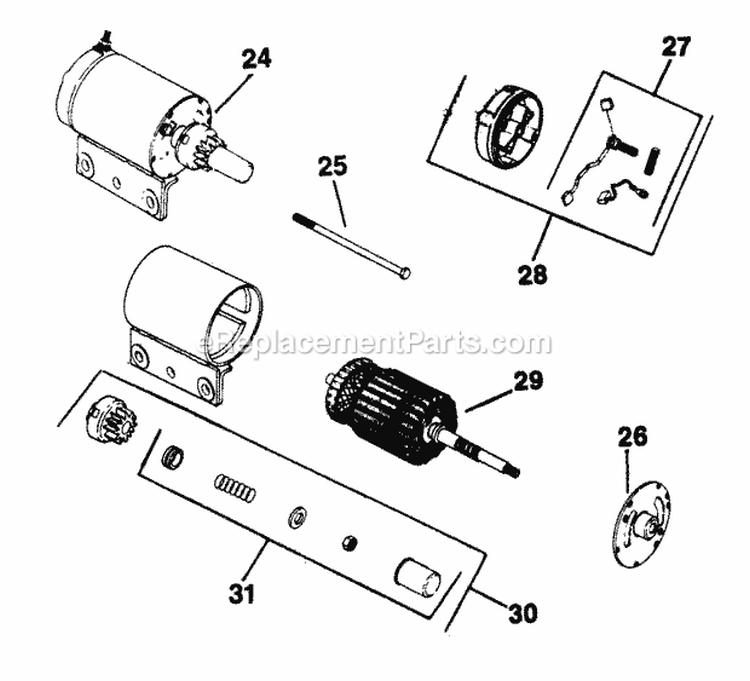 Page J Diagram and Parts List for K341-71384  Kohler Engine