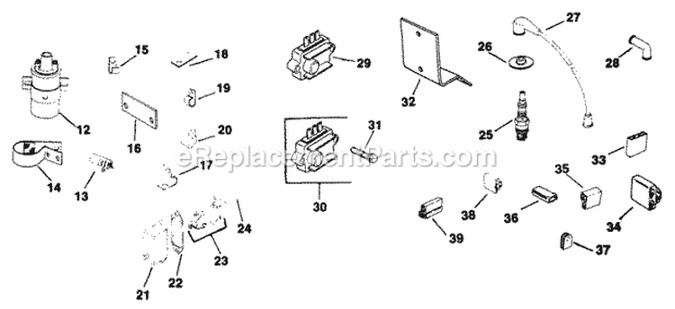 Page O Diagram and Parts List for K341-13000C  Kohler Engine