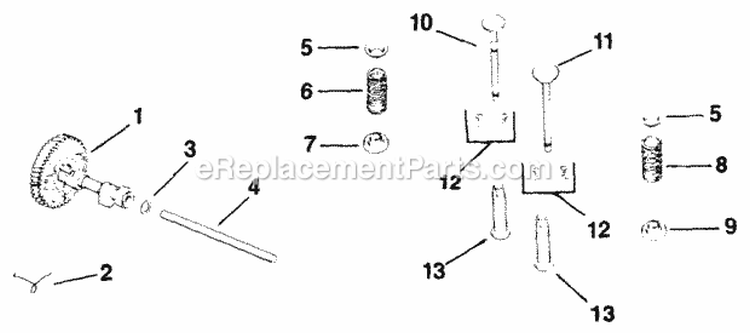 Page E Diagram and Parts List for K341-13000C  Kohler Engine